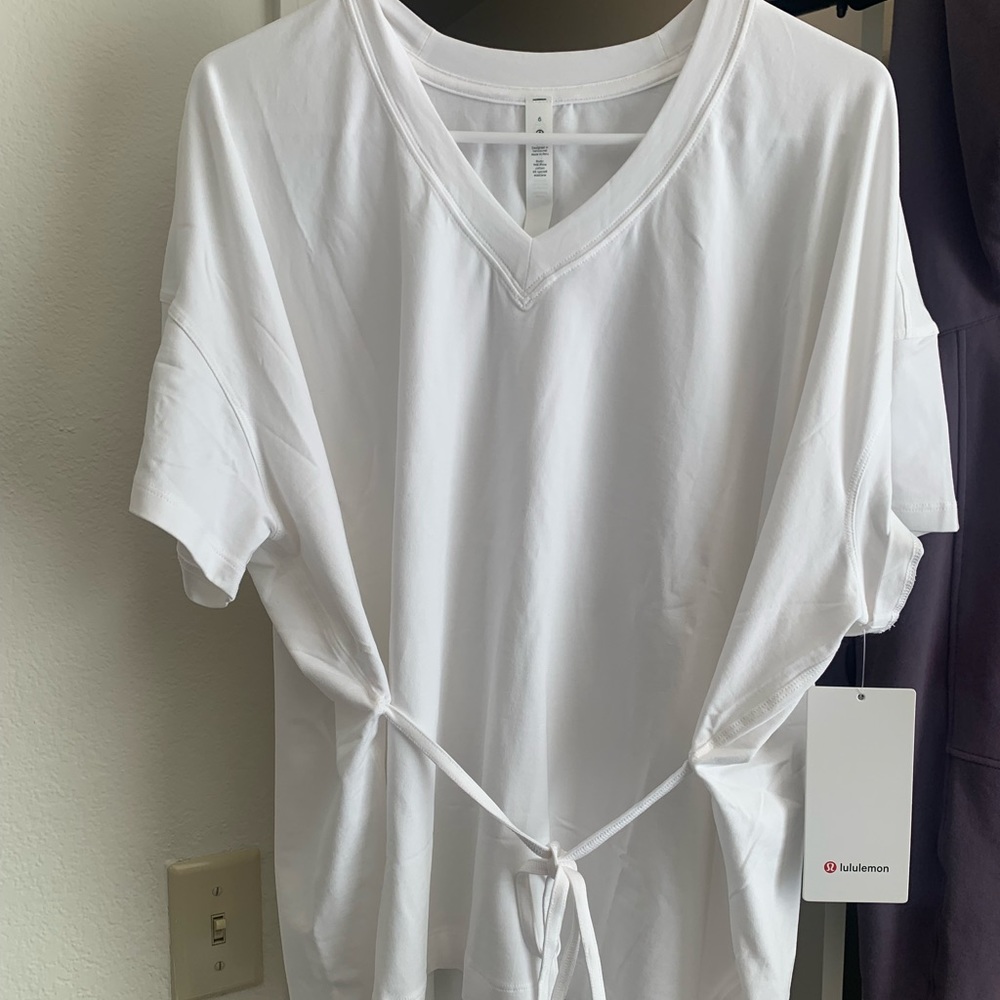 NWT Side Tie V-Neck Tee